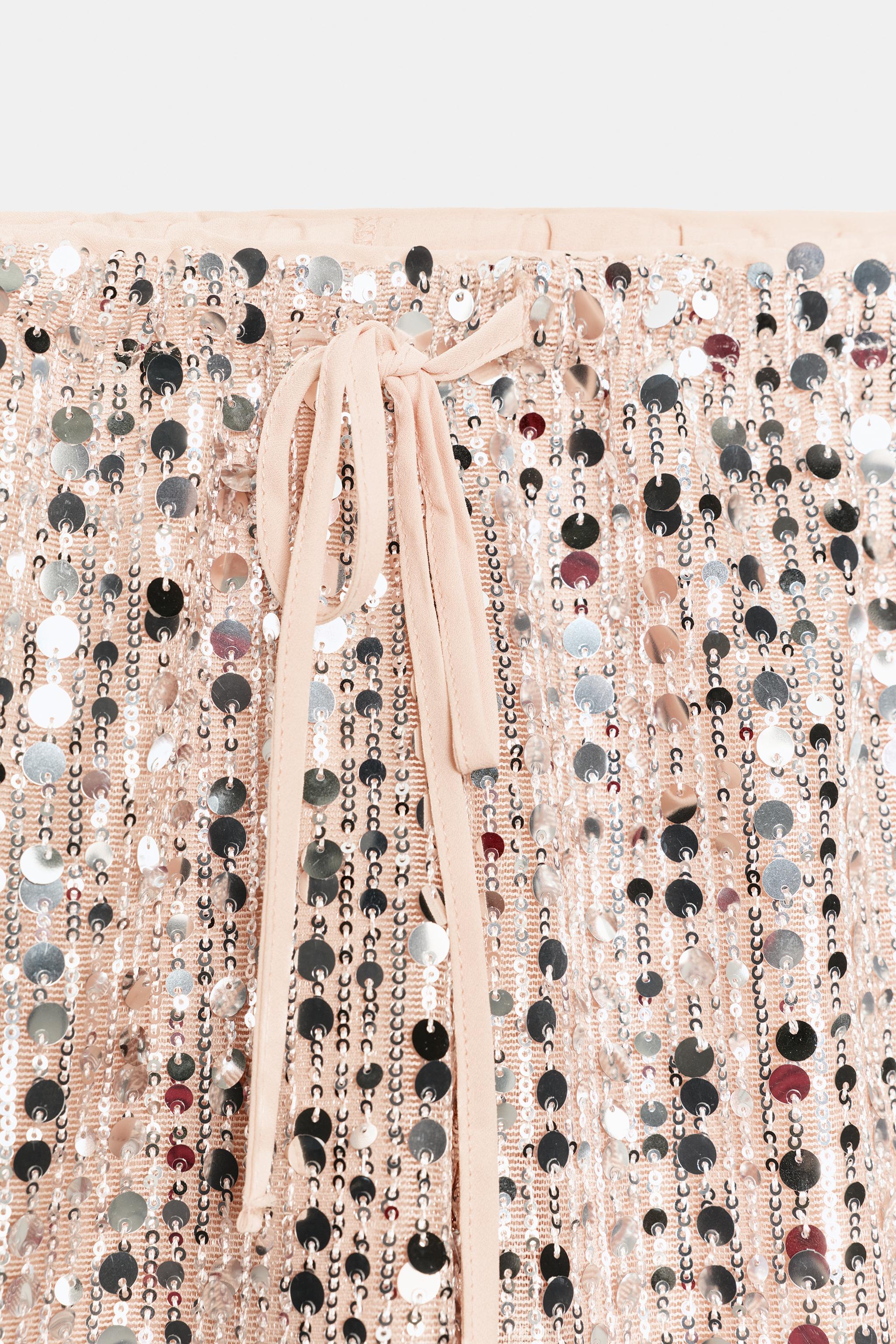 PANTALON FLUIDE À PAILLETTES